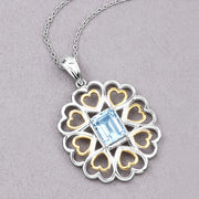 Bids.com 2.60 Carat Genuine Blue Topaz .925 Sterling Silver Pendant Pendants
