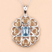 Bids.com 2.60 Carat Genuine Blue Topaz .925 Sterling Silver Pendant Pendants