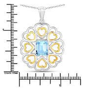 Bids.com 2.60 Carat Genuine Blue Topaz .925 Sterling Silver Pendant Pendants