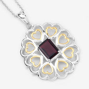 Bids.com 2.55 Carat Genuine Garnet .925 Sterling Silver Pendant Pendants