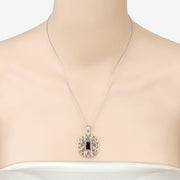 Bids.com 2.55 Carat Genuine Garnet .925 Sterling Silver Pendant Pendants