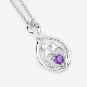 Bids.com 0.15 Carat Genuine Amethyst .925 Sterling Silver Pendant Pendants