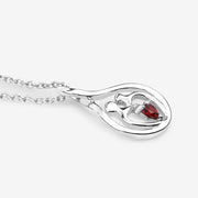 Bids.com 0.14 Carat Genuine Garnet .925 Sterling Silver Pendant Pendants