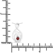 Bids.com 0.14 Carat Genuine Garnet .925 Sterling Silver Pendant Pendants