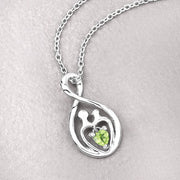 Bids.com 0.15 Carat Genuine Peridot .925 Sterling Silver Pendant Pendants