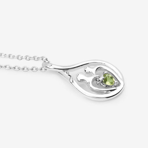 Bids.com 0.15 Carat Genuine Peridot .925 Sterling Silver Pendant Pendants