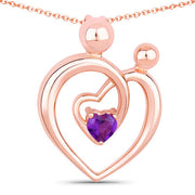 Bids.com 0.25 Carat Genuine Amethyst .925 Sterling Silver Pendant Pendants