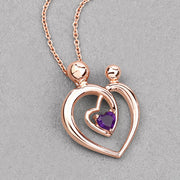 Bids.com 0.25 Carat Genuine Amethyst .925 Sterling Silver Pendant Pendants
