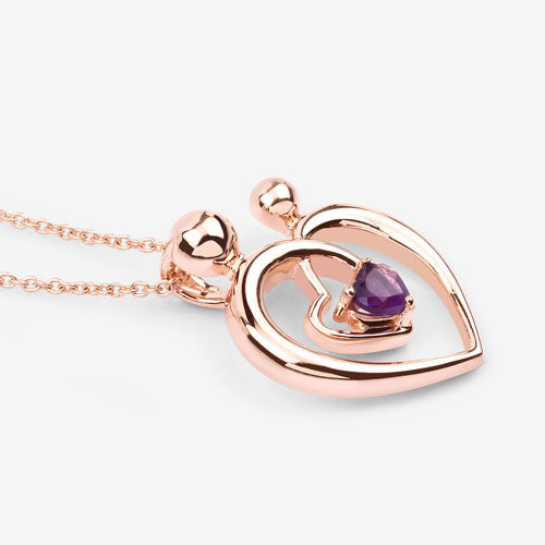Bids.com 0.25 Carat Genuine Amethyst .925 Sterling Silver Pendant Pendants