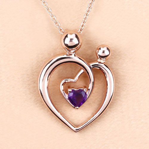 Bids.com 0.25 Carat Genuine Amethyst .925 Sterling Silver Pendant Pendants