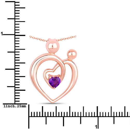 Bids.com 0.25 Carat Genuine Amethyst .925 Sterling Silver Pendant Pendants