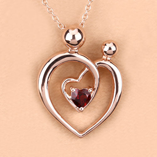 Bids.com 0.32 Carat Genuine Garnet .925 Sterling Silver Pendant Pendants