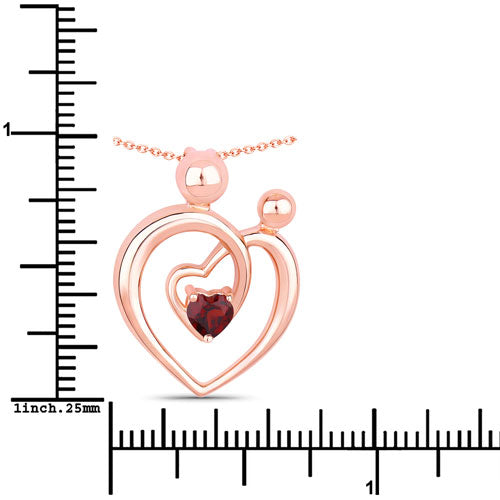 Bids.com 0.32 Carat Genuine Garnet .925 Sterling Silver Pendant Pendants