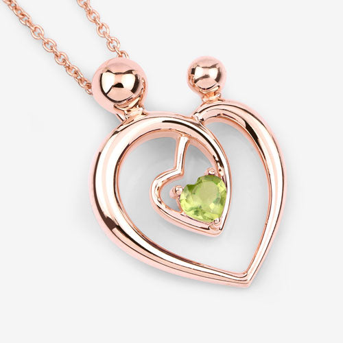 Bids.com 0.25 Carat Genuine Peridot .925 Sterling Silver Pendant Pendants