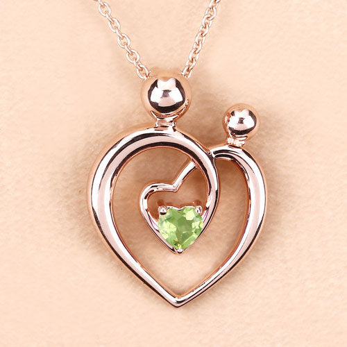 Bids.com 0.25 Carat Genuine Peridot .925 Sterling Silver Pendant Pendants