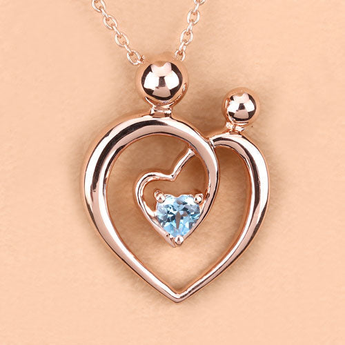 Bids.com 0.28 Carat Genuine Swiss Blue Topaz .925 Sterling Silver Pendant Pendants
