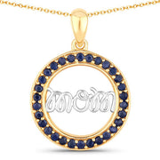 Bids.com 0.64 Carat Genuine Blue Sapphire .925 Sterling Silver Pendant Pendants