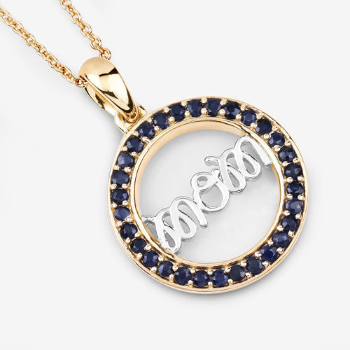 Bids.com 0.64 Carat Genuine Blue Sapphire .925 Sterling Silver Pendant Pendants