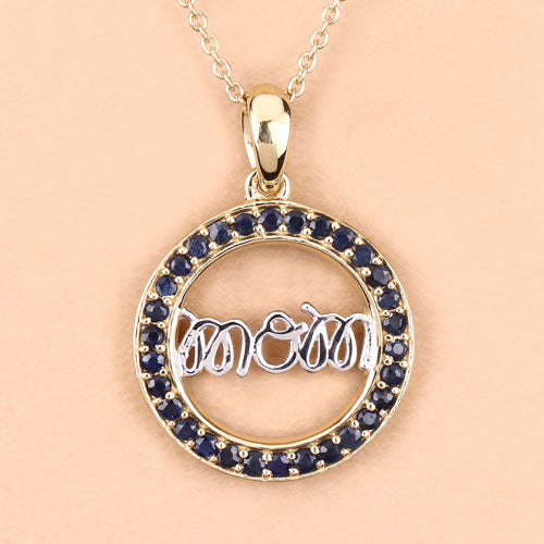 Bids.com 0.64 Carat Genuine Blue Sapphire .925 Sterling Silver Pendant Pendants