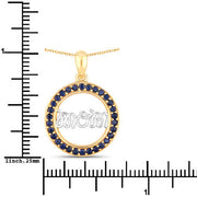 Bids.com 0.64 Carat Genuine Blue Sapphire .925 Sterling Silver Pendant Pendants
