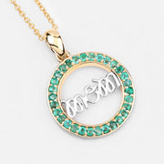 Bids.com 0.54 Carat Genuine Emerald .925 Sterling Silver Pendant Pendants