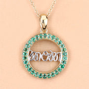 Bids.com 0.54 Carat Genuine Emerald .925 Sterling Silver Pendant Pendants