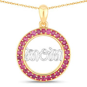 Bids.com 0.64 Carat Genuine Ruby .925 Sterling Silver Pendant Pendants