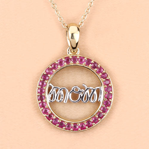 Bids.com 0.64 Carat Genuine Ruby .925 Sterling Silver Pendant Pendants
