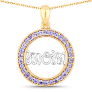 Bids.com 0.64 Carat Genuine Tanzanite .925 Sterling Silver Pendant Pendants