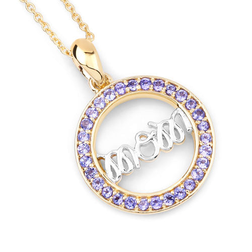 Bids.com 0.64 Carat Genuine Tanzanite .925 Sterling Silver Pendant Pendants