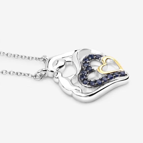 Bids.com 0.28 Carat Genuine Blue Sapphire .925 Sterling Silver Pendant Pendants