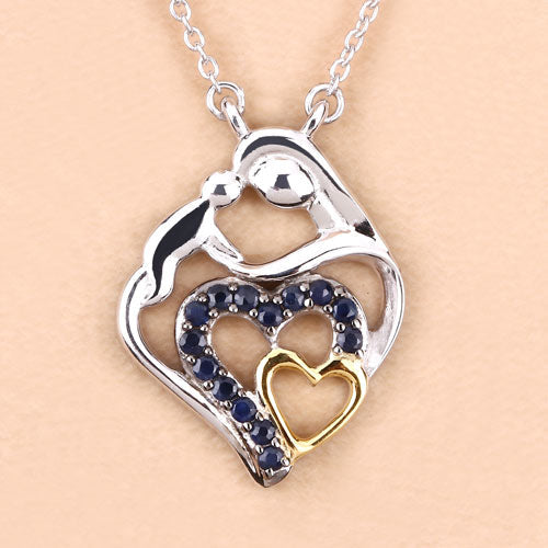 Bids.com 0.28 Carat Genuine Blue Sapphire .925 Sterling Silver Pendant Pendants
