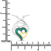 Bids.com 0.24 Carat Genuine Emerald .925 Sterling Silver Pendant Pendants