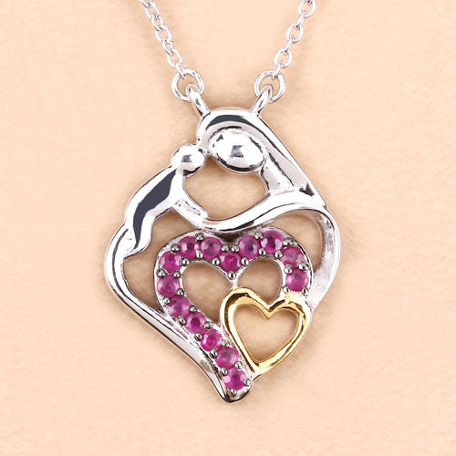 Bids.com 0.28 Carat Genuine Ruby .925 Sterling Silver Pendant Pendants