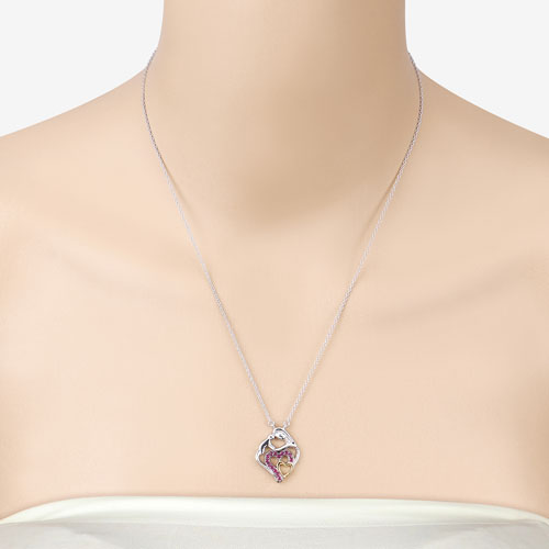 Bids.com 0.28 Carat Genuine Ruby .925 Sterling Silver Pendant Pendants