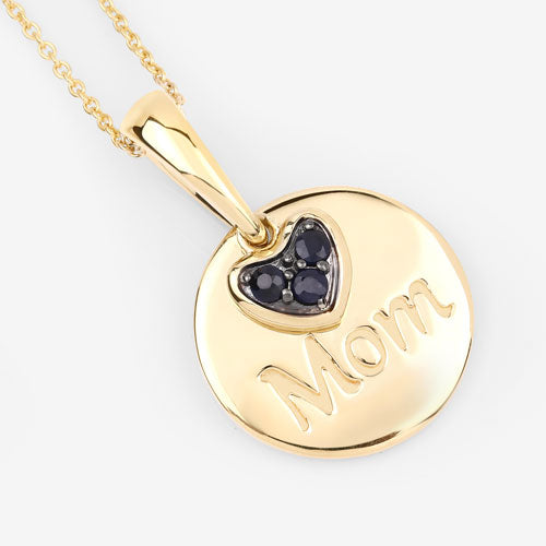 Bids.com 0.20 Carat Genuine Blue Sapphire .925 Sterling Silver Pendant Pendants