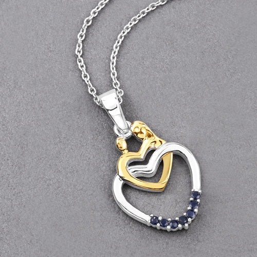 Bids.com 0.14 Carat Genuine Blue Sapphire .925 Sterling Silver Pendant Pendants