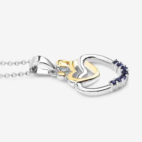 Bids.com 0.14 Carat Genuine Blue Sapphire .925 Sterling Silver Pendant Pendants