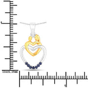 Bids.com 0.14 Carat Genuine Blue Sapphire .925 Sterling Silver Pendant Pendants