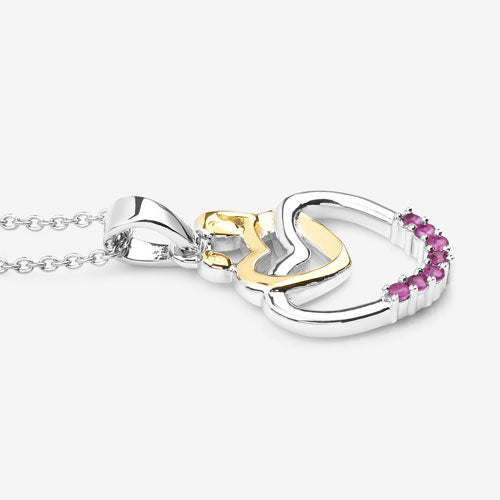 Bids.com 0.14 Carat Genuine Ruby .925 Sterling Silver Pendant Pendants