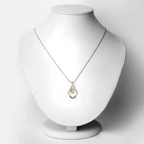 Bids.com 0.14 Carat Genuine Ruby .925 Sterling Silver Pendant Pendants