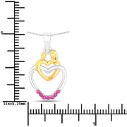 Bids.com 0.14 Carat Genuine Ruby .925 Sterling Silver Pendant Pendants