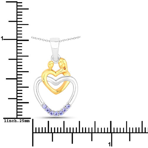 Bids.com 0.14 Carat Genuine Tanzanite .925 Sterling Silver Pendant Pendants