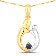 Bids.com 0.19 Carat Genuine Blue Sapphire .925 Sterling Silver Pendant Pendants