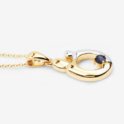 Bids.com 0.19 Carat Genuine Blue Sapphire .925 Sterling Silver Pendant Pendants