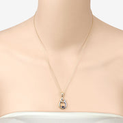 Bids.com 0.19 Carat Genuine Blue Sapphire .925 Sterling Silver Pendant Pendants