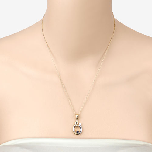 Bids.com 0.19 Carat Genuine Blue Sapphire .925 Sterling Silver Pendant Pendants