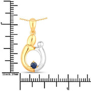 Bids.com 0.19 Carat Genuine Blue Sapphire .925 Sterling Silver Pendant Pendants