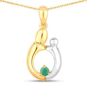 Bids.com 0.17 Carat Genuine Emerald .925 Sterling Silver Pendant Pendants