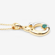 Bids.com 0.17 Carat Genuine Emerald .925 Sterling Silver Pendant Pendants